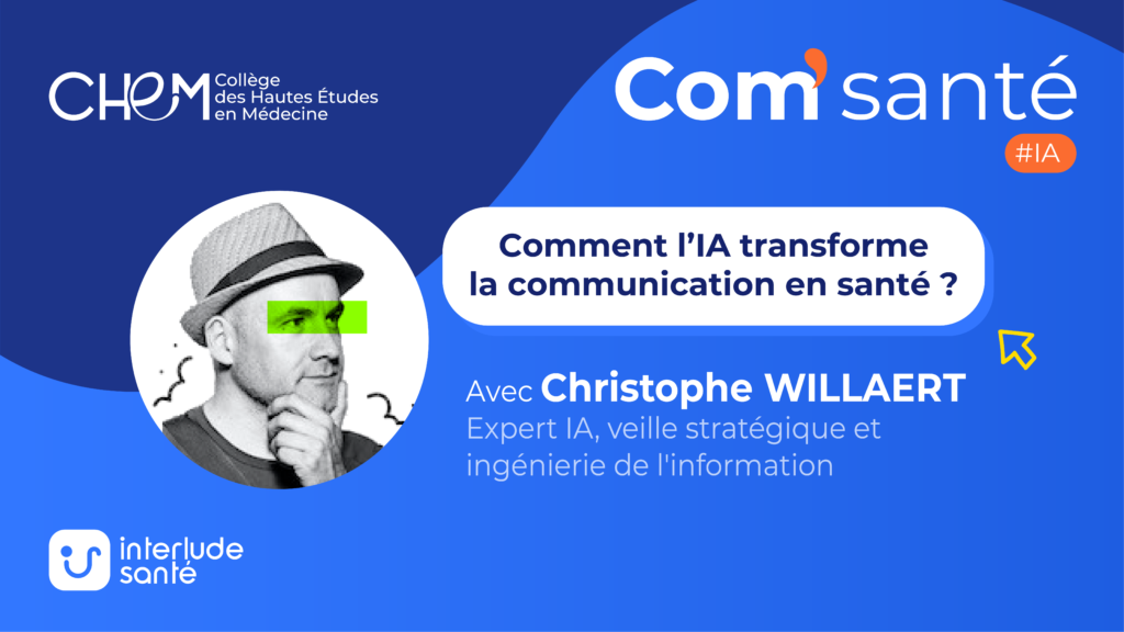 IA en communication santé, par Christophe Willaert. 