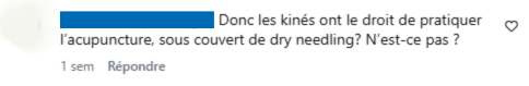 Commentaire sur el dry needling - RS CHEM Santé